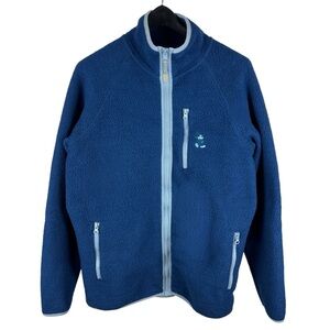 Mens Y2K Disney Store Mickey Mouse Blue Full Zip Fleece Jacket Size M